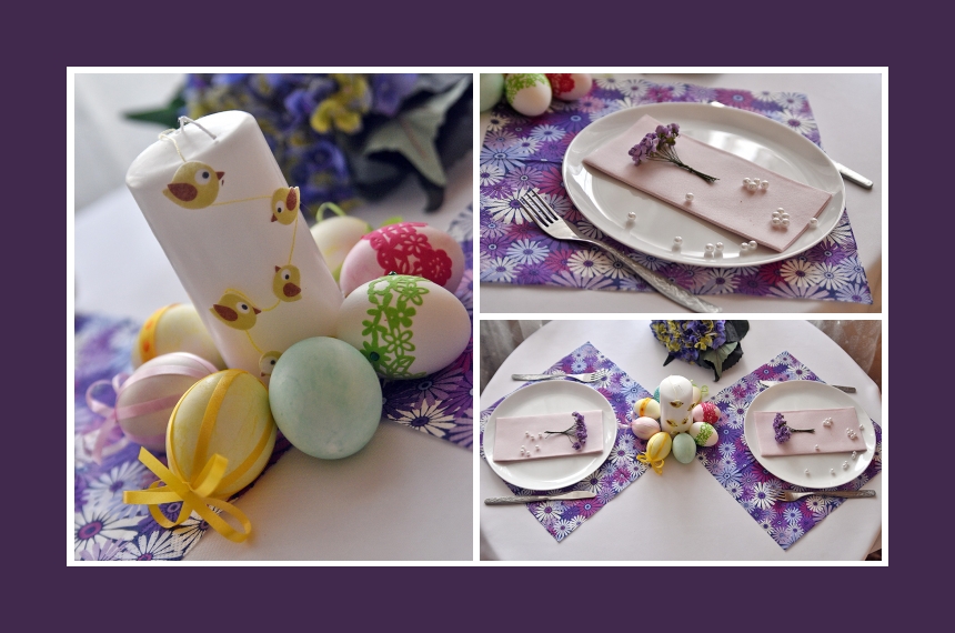 Deko Idee Ostern Tischdeko lila