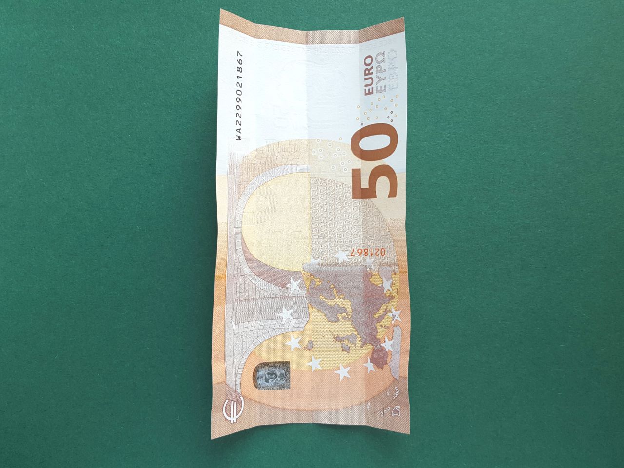 50 Euro Geldschein falten Schritt 4